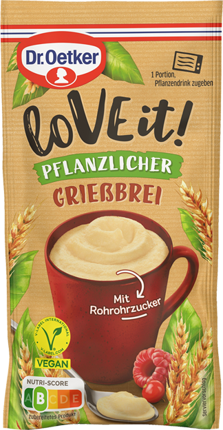 Dr. Oetker LoVE it! Pflanzlicher Grießbrei vegan