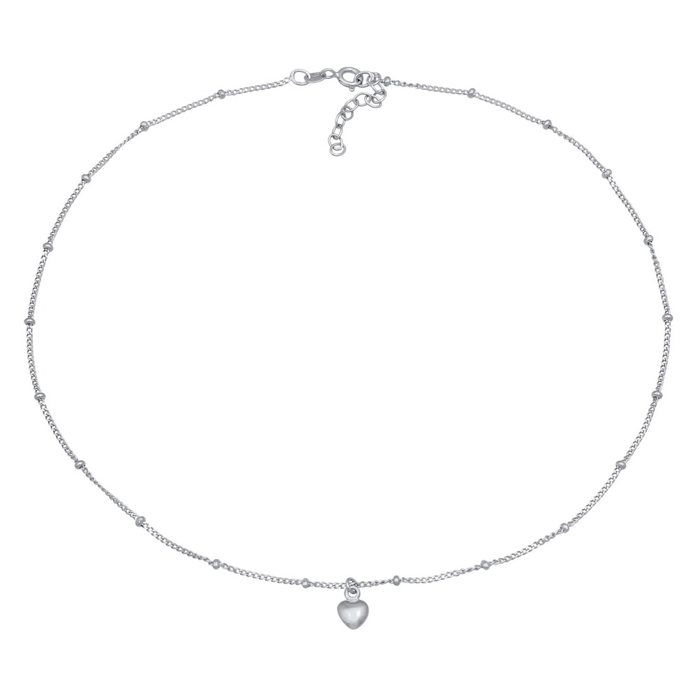 Elli Elli Collier Femmes Choker Coeur Amour Simple en Argent Sterling 925 collier