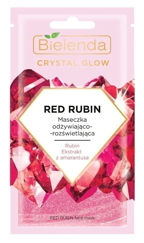 Bielenda Crystal Glow Red Rubin хранљива и осветљујућа маска за лице