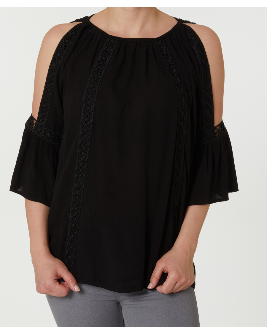 Bluse mit Spitzendetails
