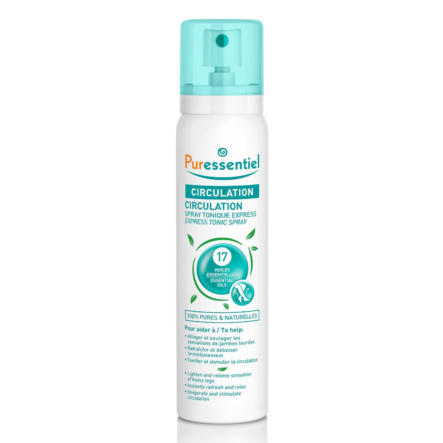 Puressentiel Circulation Spray Tonique Express Aux 17 Huiles Essentielles 100 ml