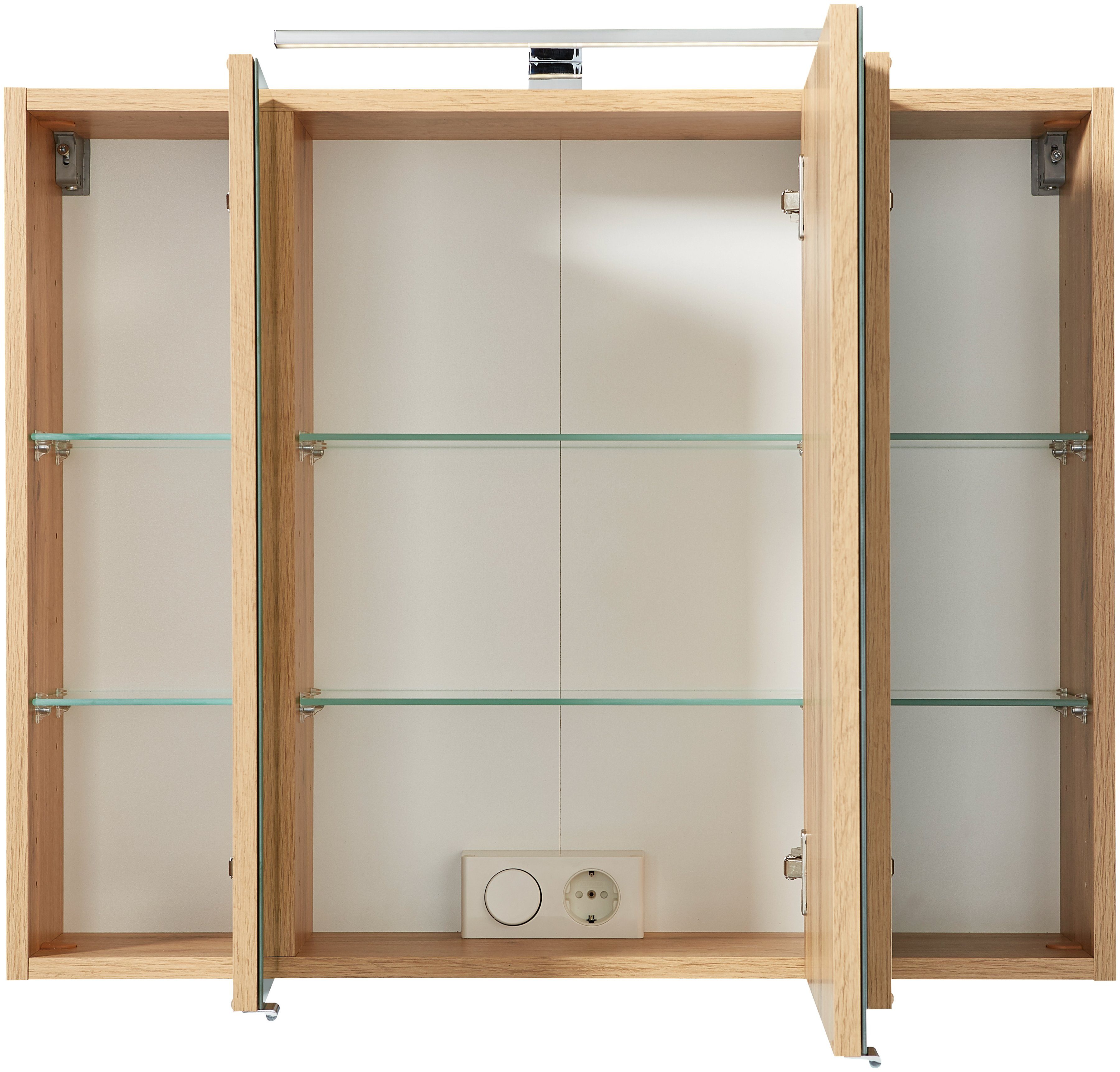 HELD MÖBEL Spiegelschrank Malibu Breite 80 cm, mit Spiegeltüren und Türendämpfern