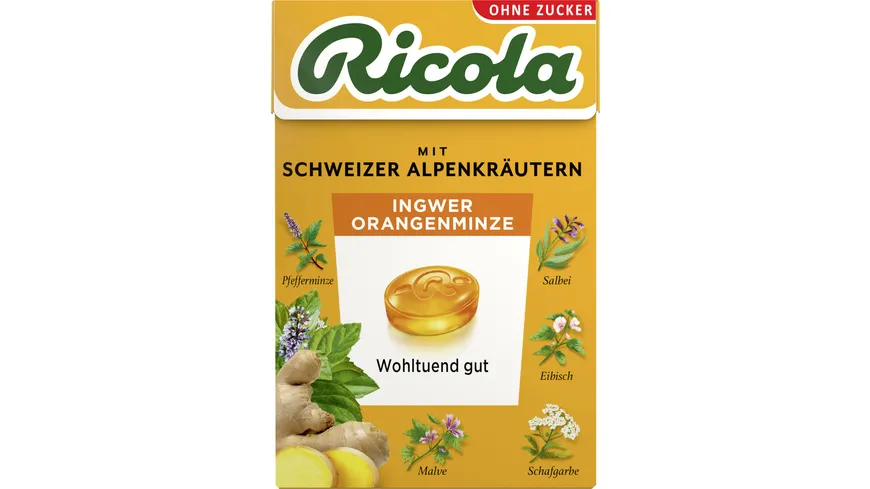 Ricola Bonbonbox Ingwer Orangenminze 50 g
