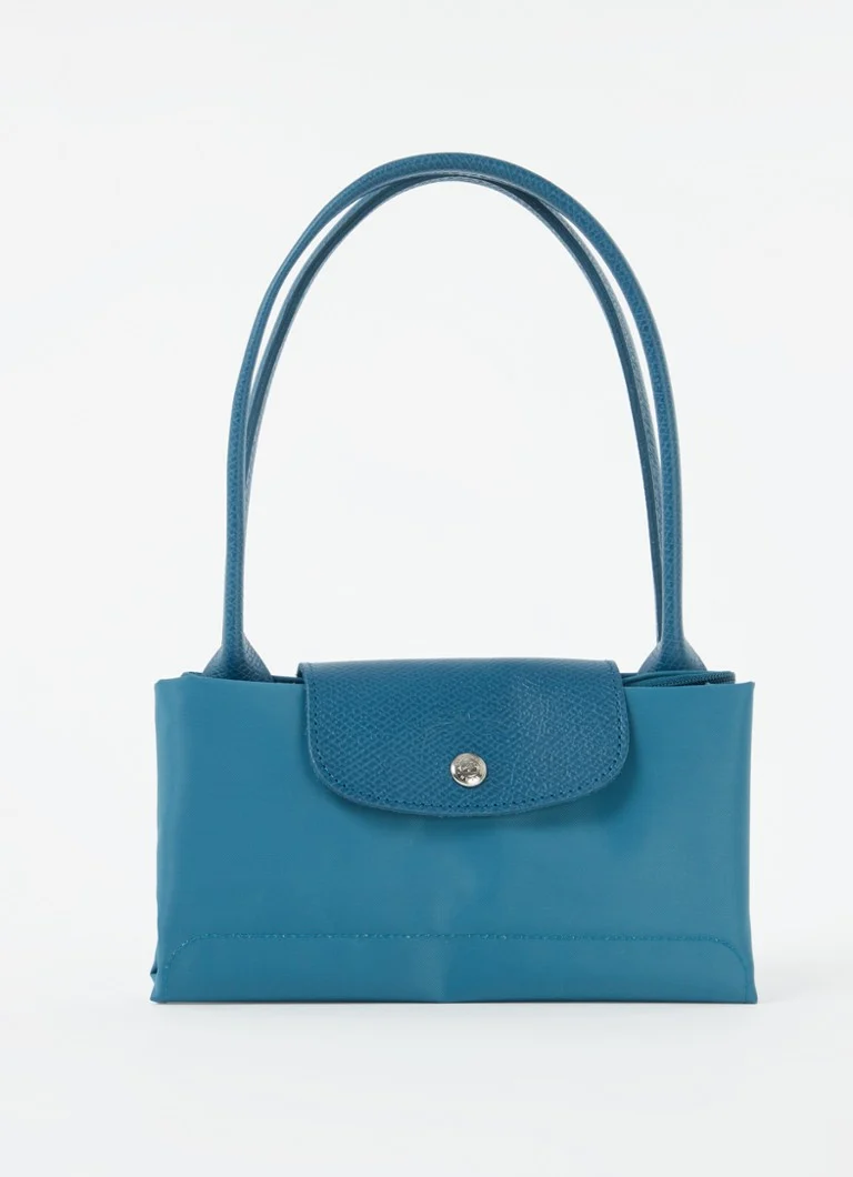 Longchamp Le Pliage Vihreä olkalaukku M nahkayksityiskohdilla