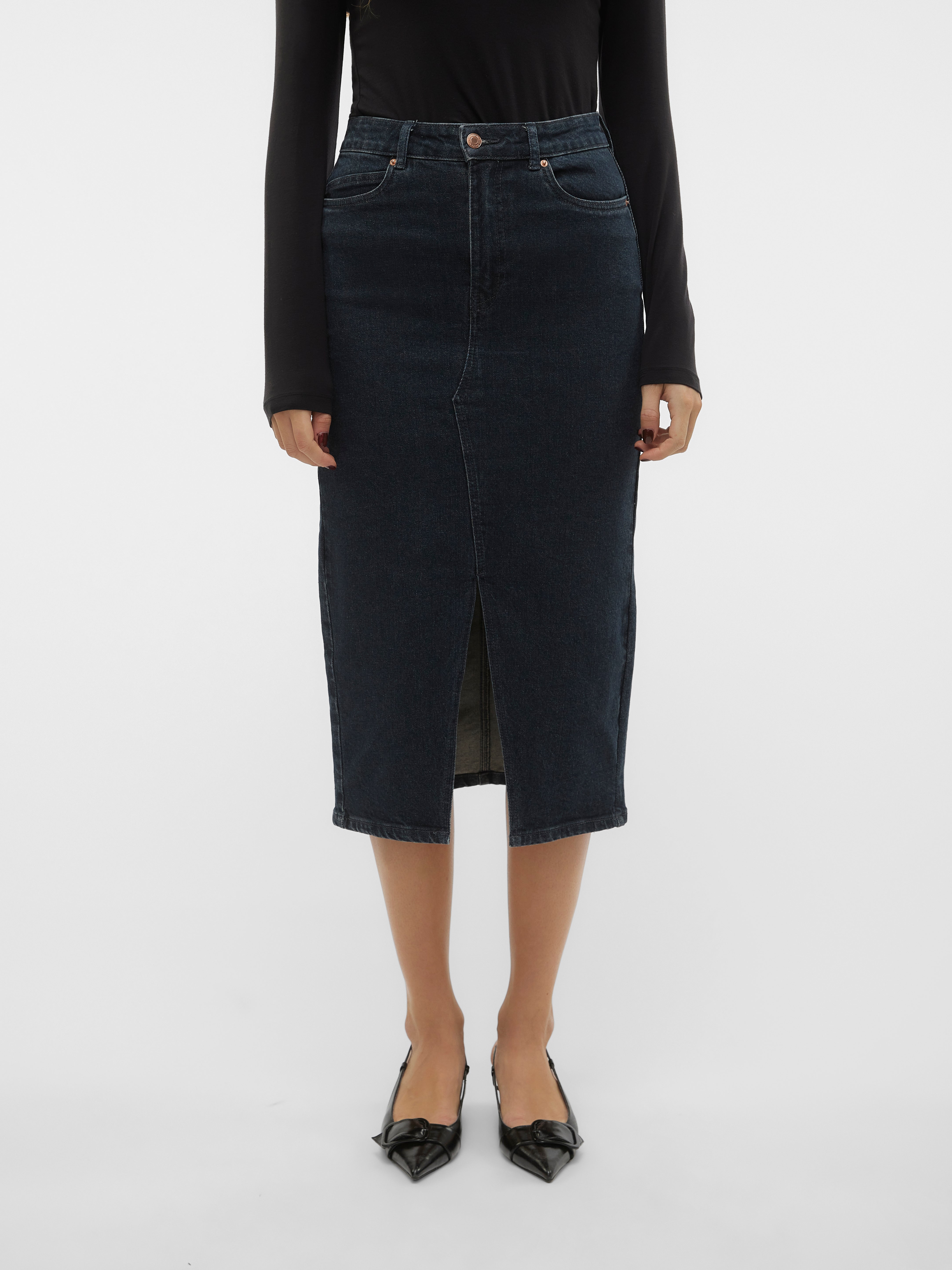 VMVERI Hohe Taille Langer Rock