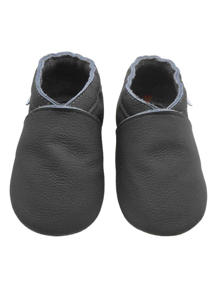 Yalion Baby Leder-Krabbelschuhe in Grau günstig kaufen
