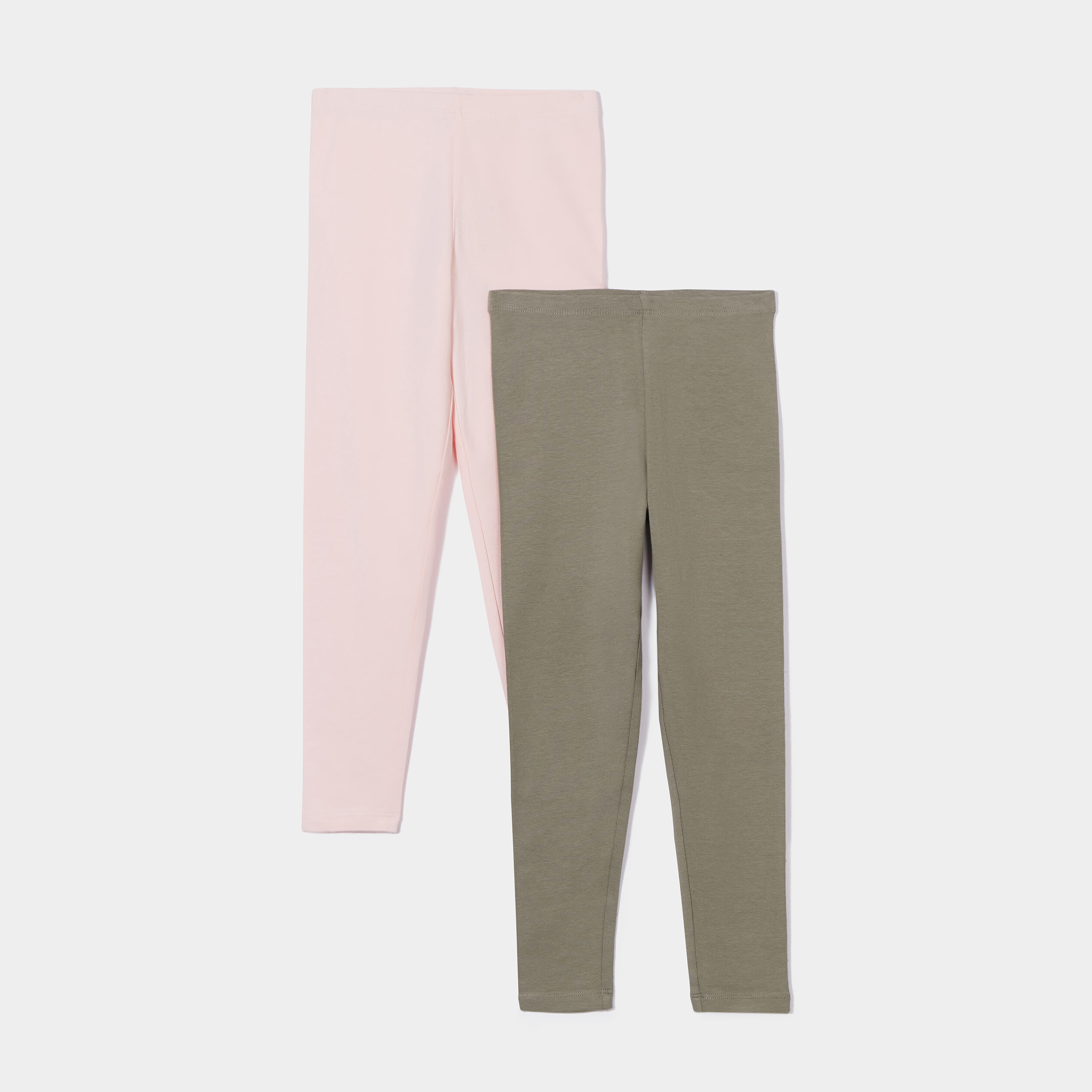 Lot 2 leggings coton rose clair fille | La Halle