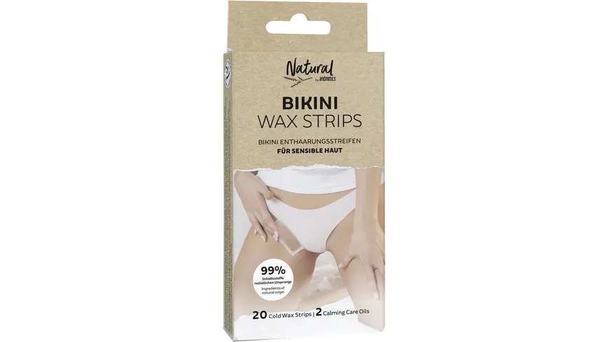 andmetics Natural Kaltwachsstreifen Bikini Zone