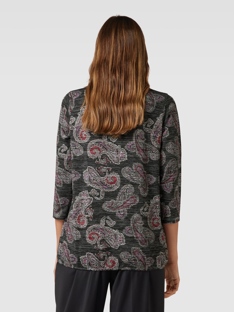 Longsleeve mit 3/4-Arm Modell 'GALINA' in bordeaux rot