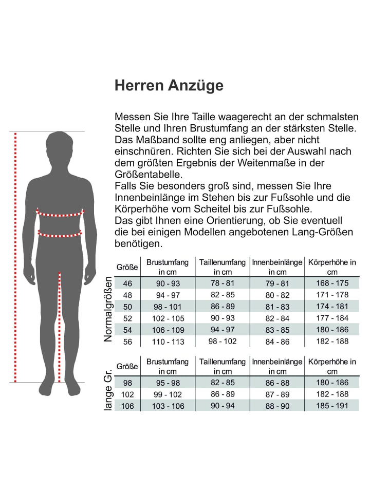 Steffen Klein Anzug SLIM FIT in blau günstig kaufen