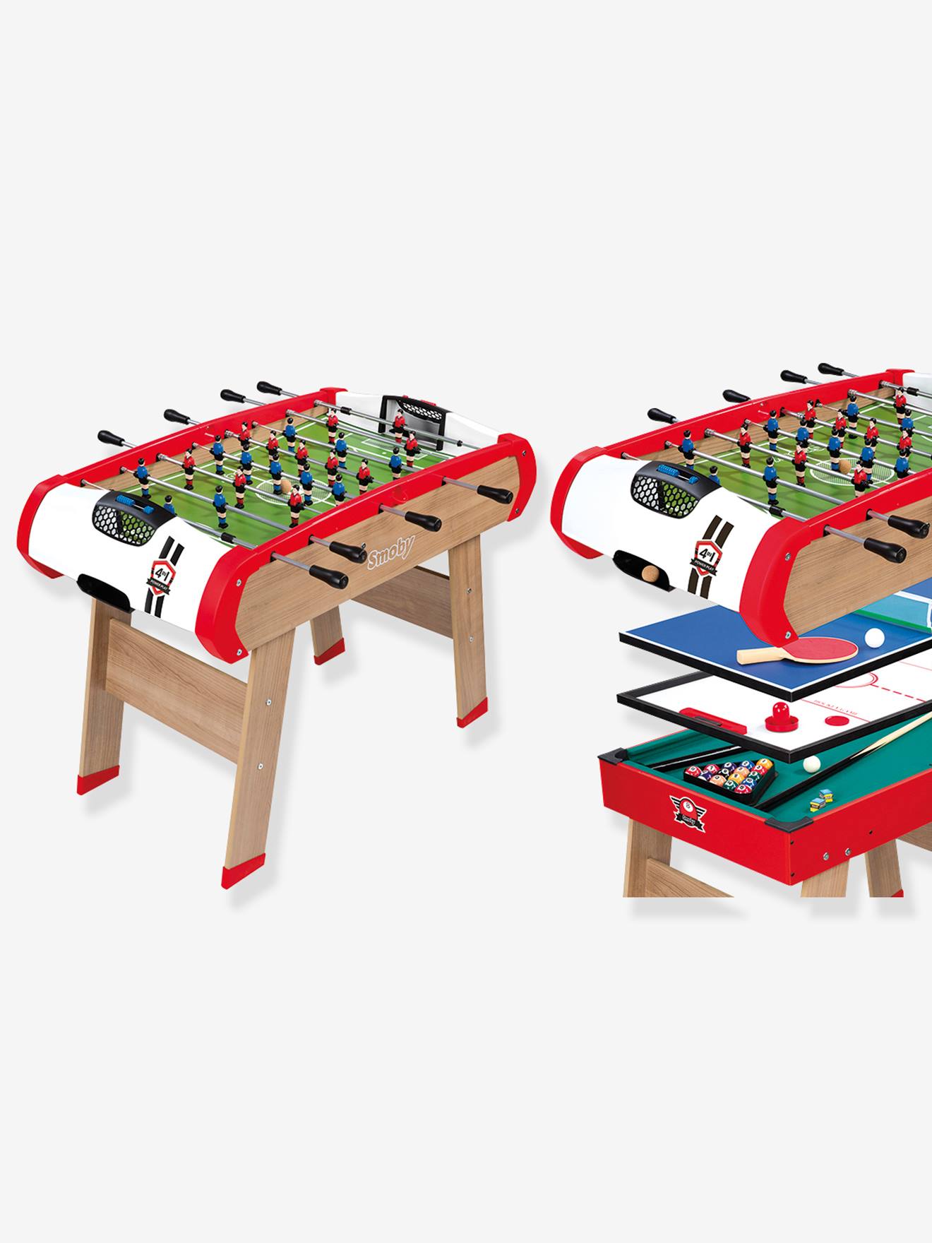 Smoby 4-in-1-Tischkicker POWERPLAY SMOBY - braun