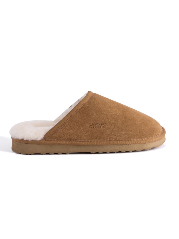 Aus Wooli Slipper Manly in Tan günstig kaufen 40/41
