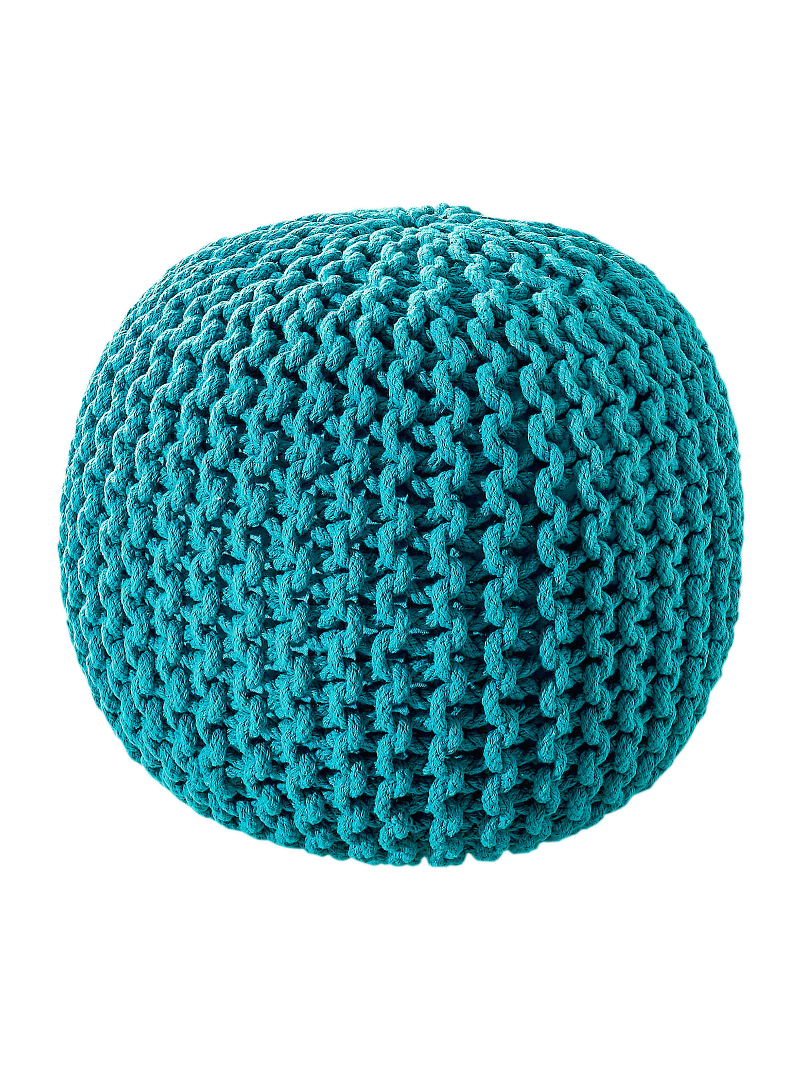 Kiruna Strick-Pouf, Türkis