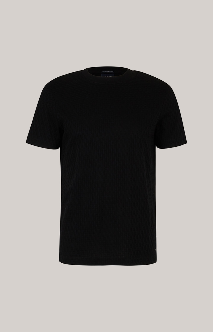 T-Shirt Bruce in Schwarz strukturiert