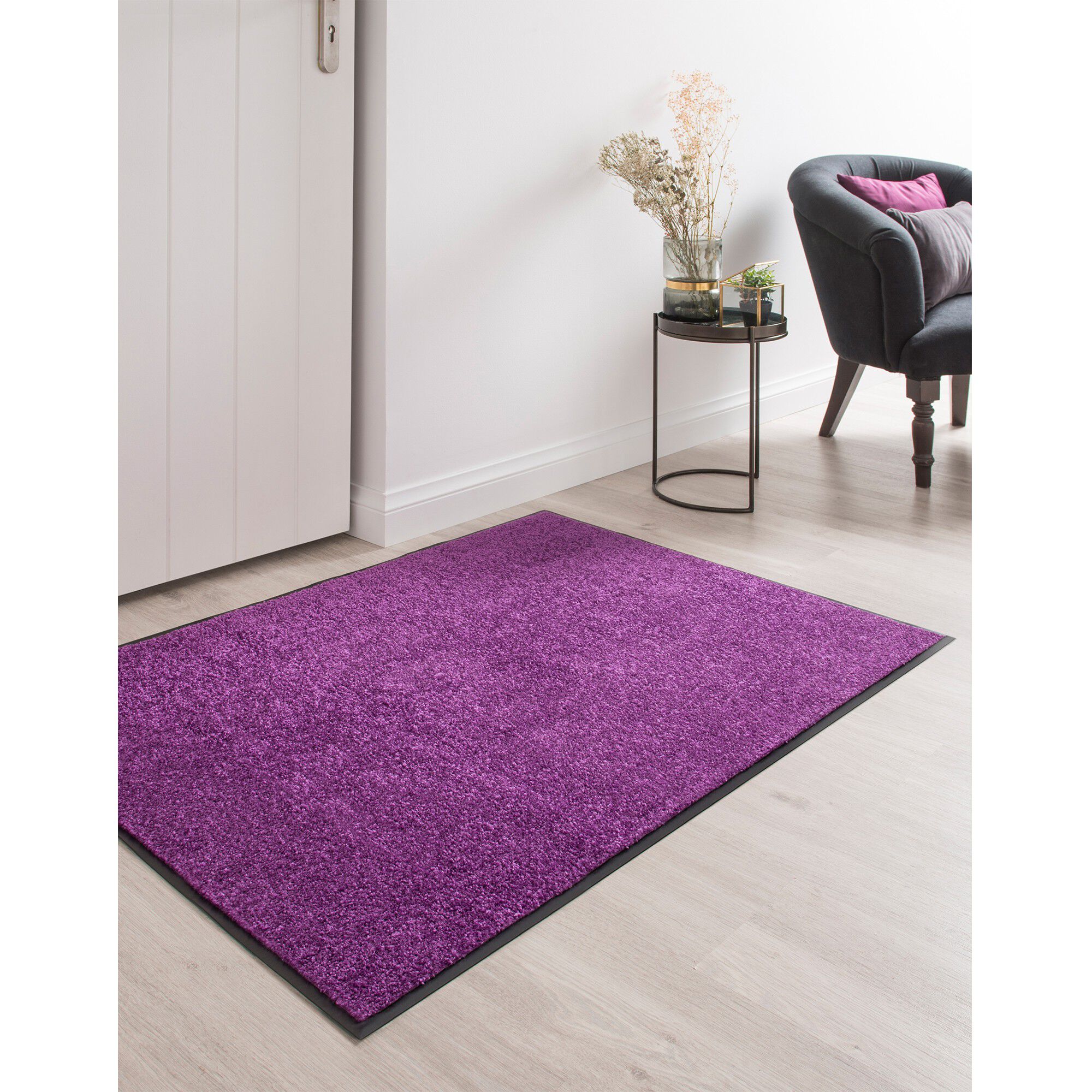 Tapis uni anti-poussière luxe
