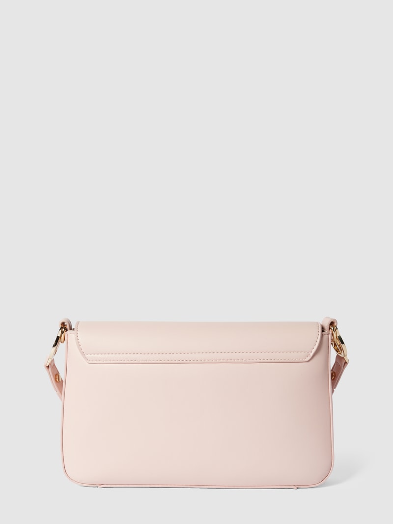 Schultertasche mit Label-Detail Modell 'JULY' in rosa