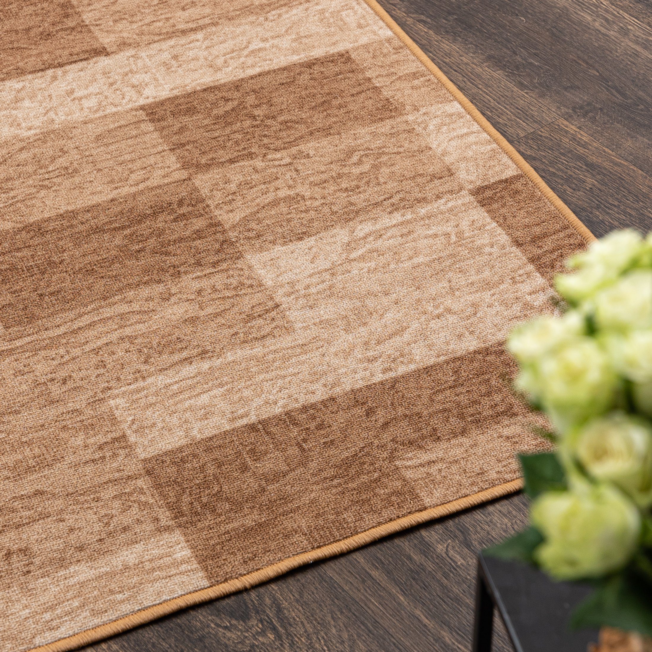 Läufer Läufer Teppichläufer Brücke - Vorzimmer Küche - Beige, Mazovia, 67 x 125 cm, Kurzflor, Rutschfest, Meterware, Verschiedene Größen