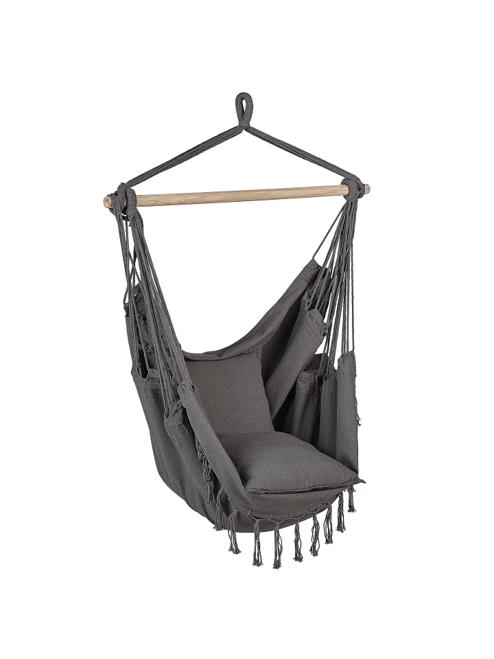 Beliani Hängesessel BONEA in Grau - (W) 95 x (H) 125 x (L) 55 cm günstig kaufen onesize