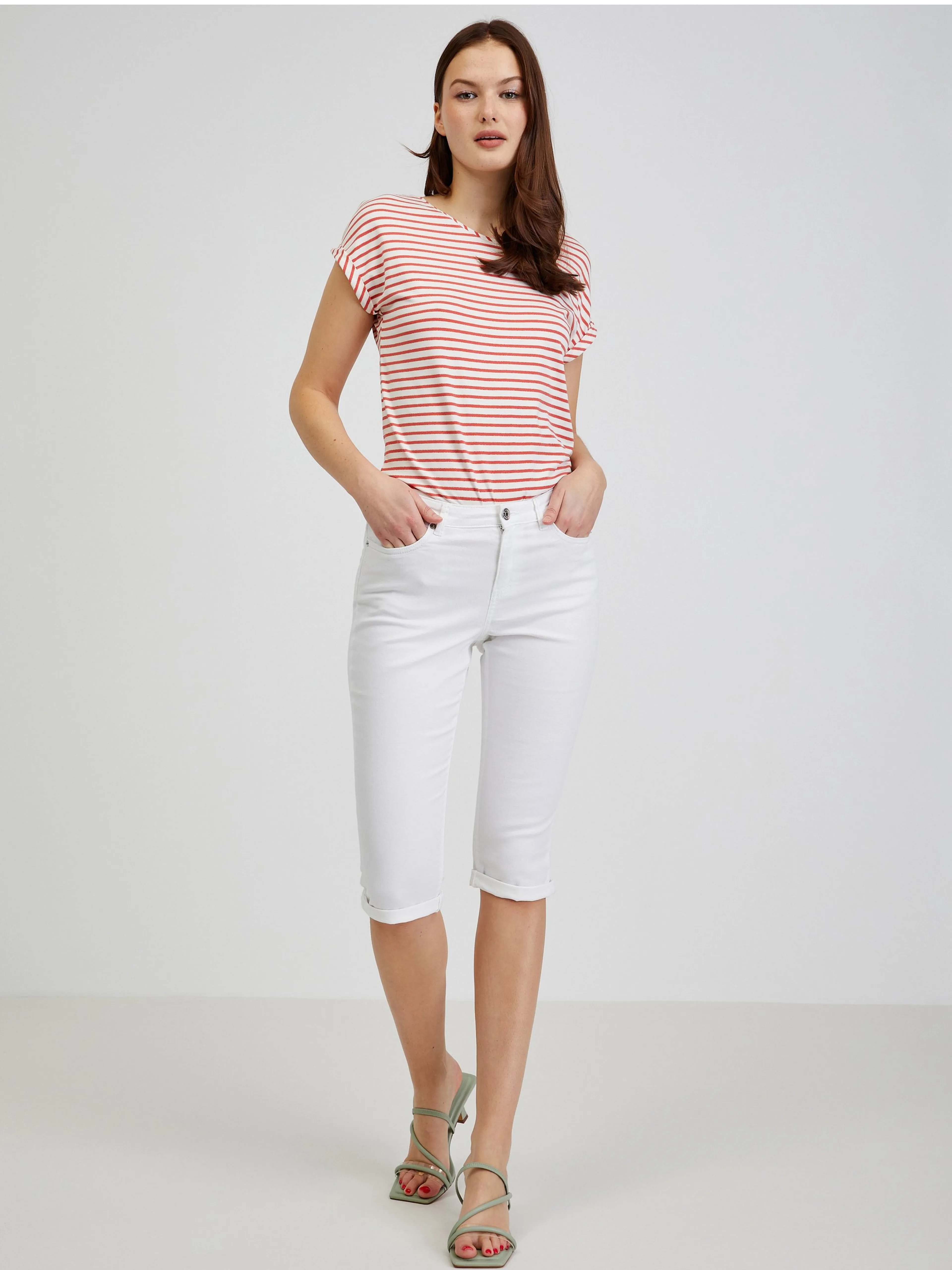 Weiße Damen Caprihose ORSAY