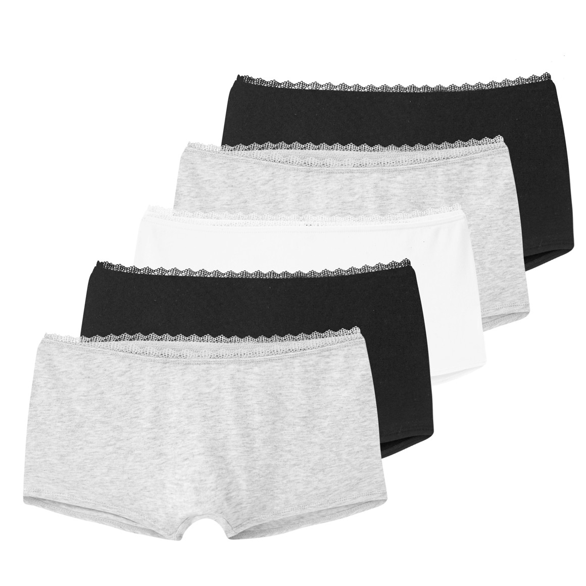 5 Damen Pantys mit Spitze