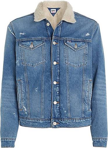 TOMMY-JEANS Herren Jeansjacke TEDDY TRUCKER JACKET Regular Fit