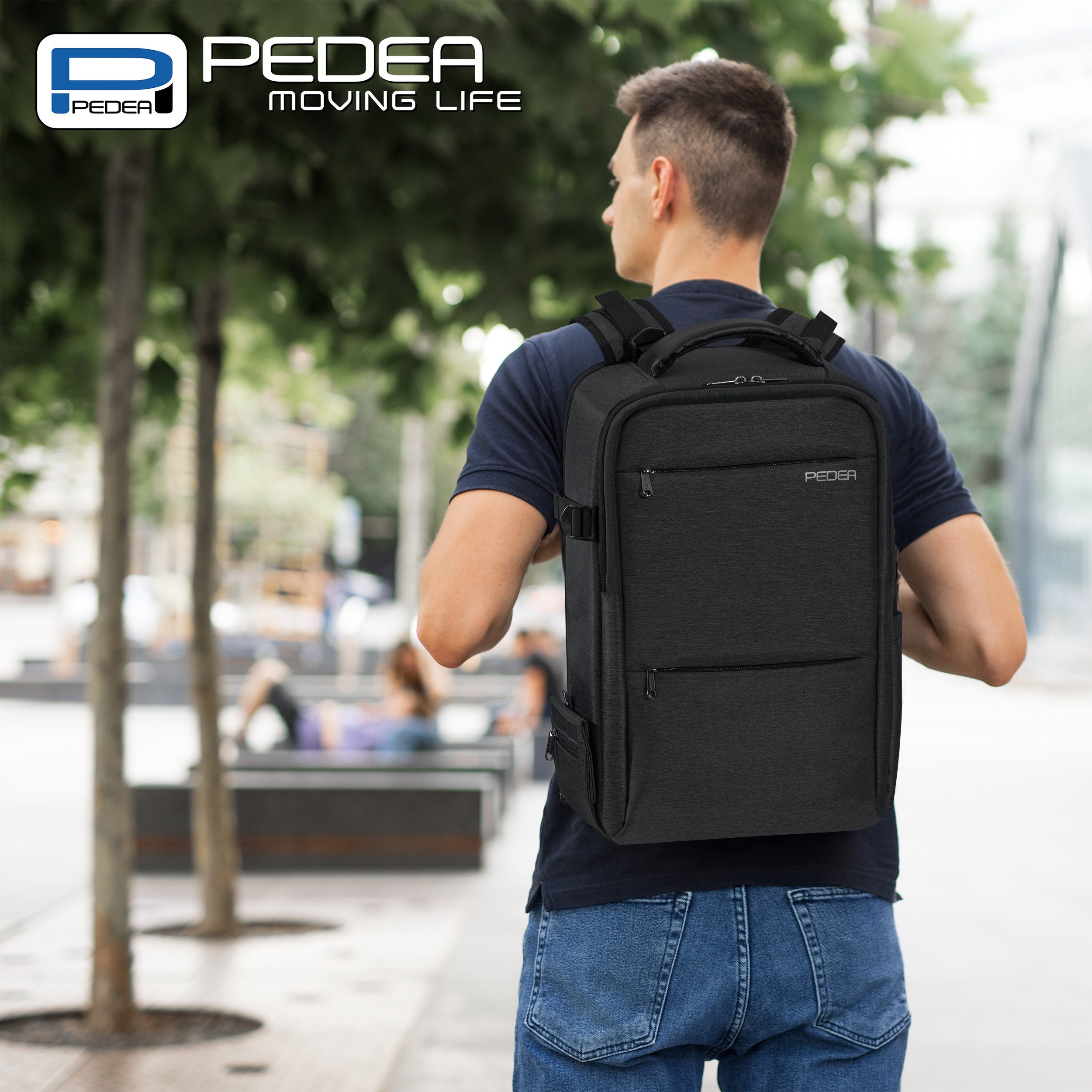 PEDEA Fotorucksack NOBLE, mit wasserdichtem Regenschutz, variabler Inneneinteilung, viel Stauraum, weich gepolstertes