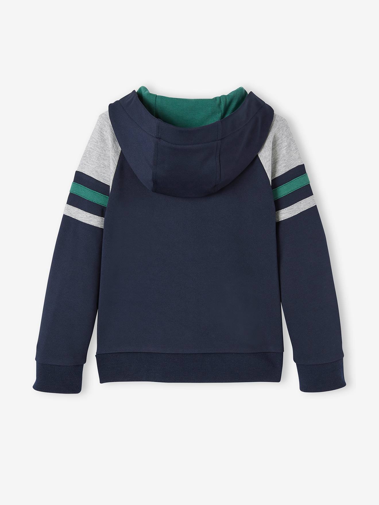 Vertbaudet Jungen Sportjacke mit Kapuze - dunkelblau