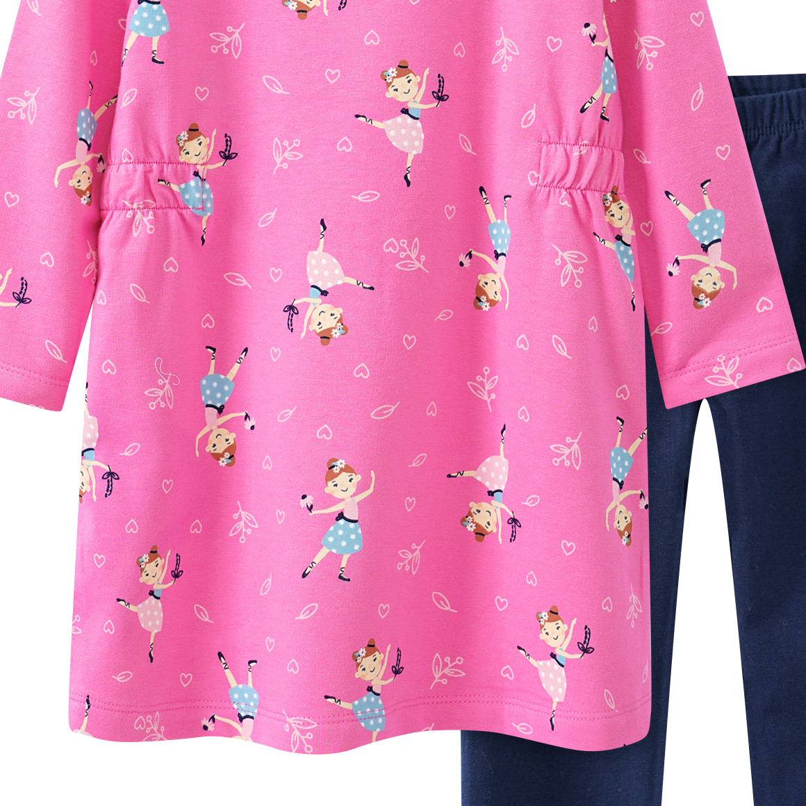 Mädchen Kleid und Leggings im Set