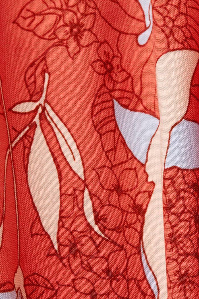 Gemusterte Pull-on-Hose mit weitem Bein