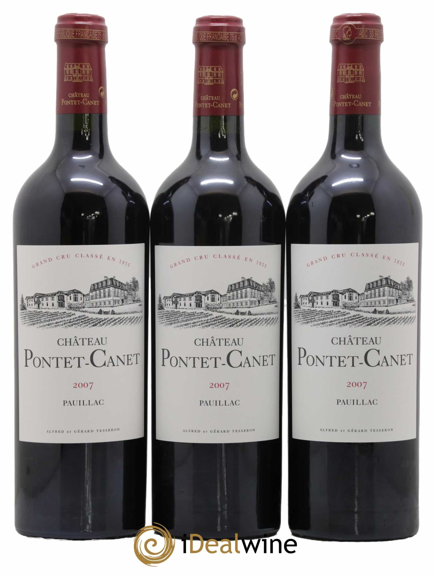 Château Pontet Canet 5ème Grand Cru Classé  2007 - Lot de 6 Bouteilles