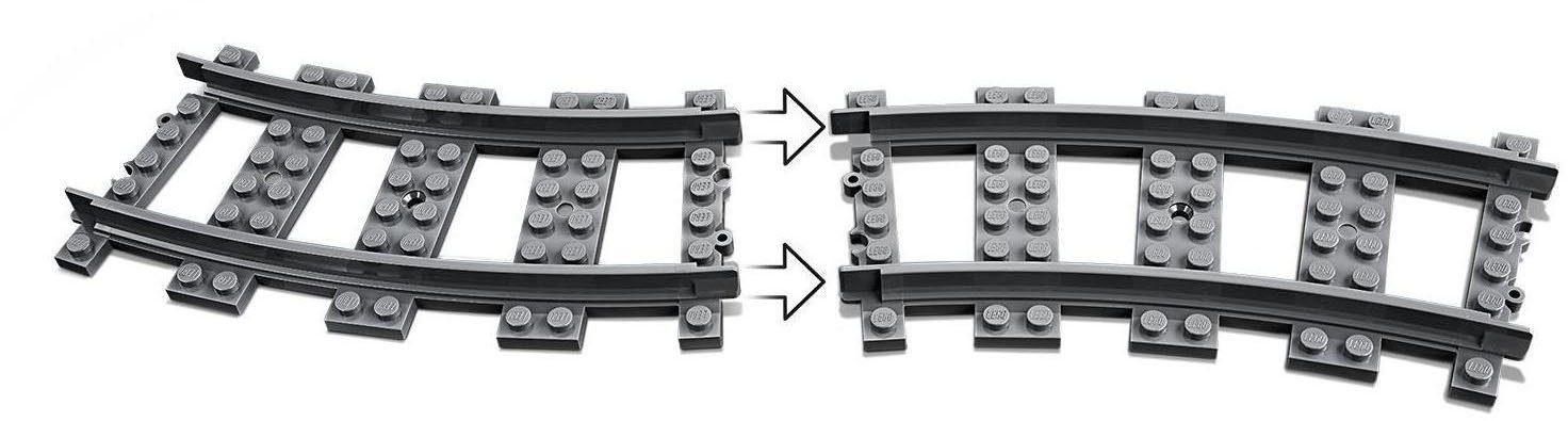 LEGO® Konstruktionsspielsteine Switch Tracks (60238), LEGO® City, (6 St), Made in Europe