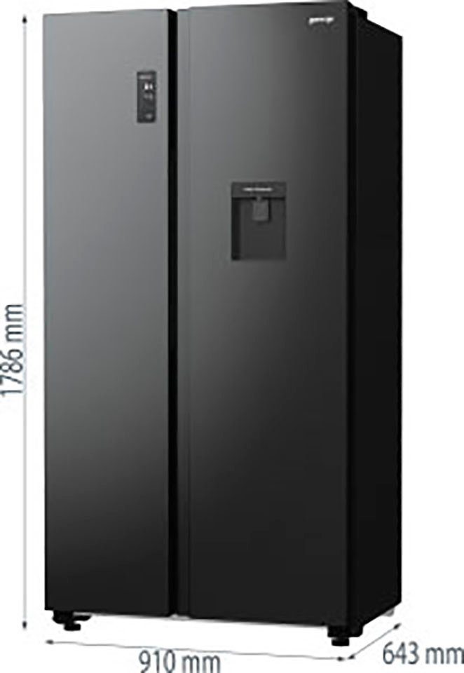 GORENJE Side-by-Side NRR 9185 EABXLWD, 178,6 cm hoch, 91 cm breit, Wasserspender