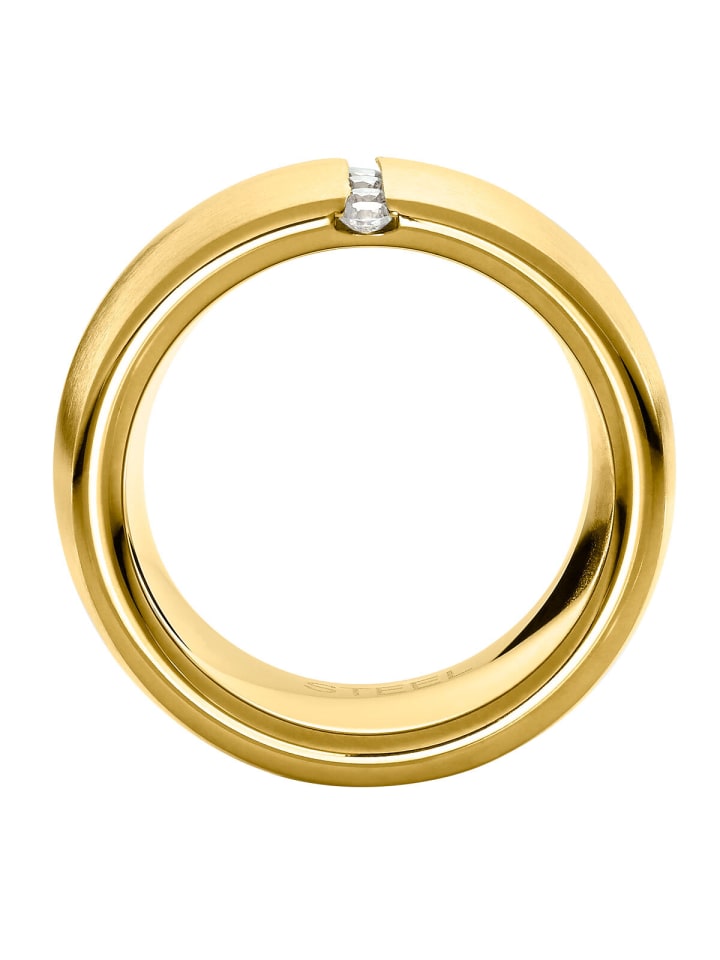 Steel_Art Ring Lines goldfarben in goldfarben günstig kaufen