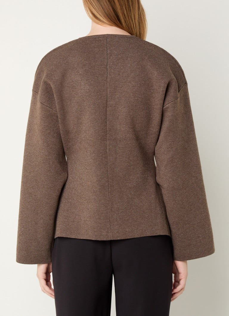 Neo Noir Linda fine knit top with trumpet sleeves