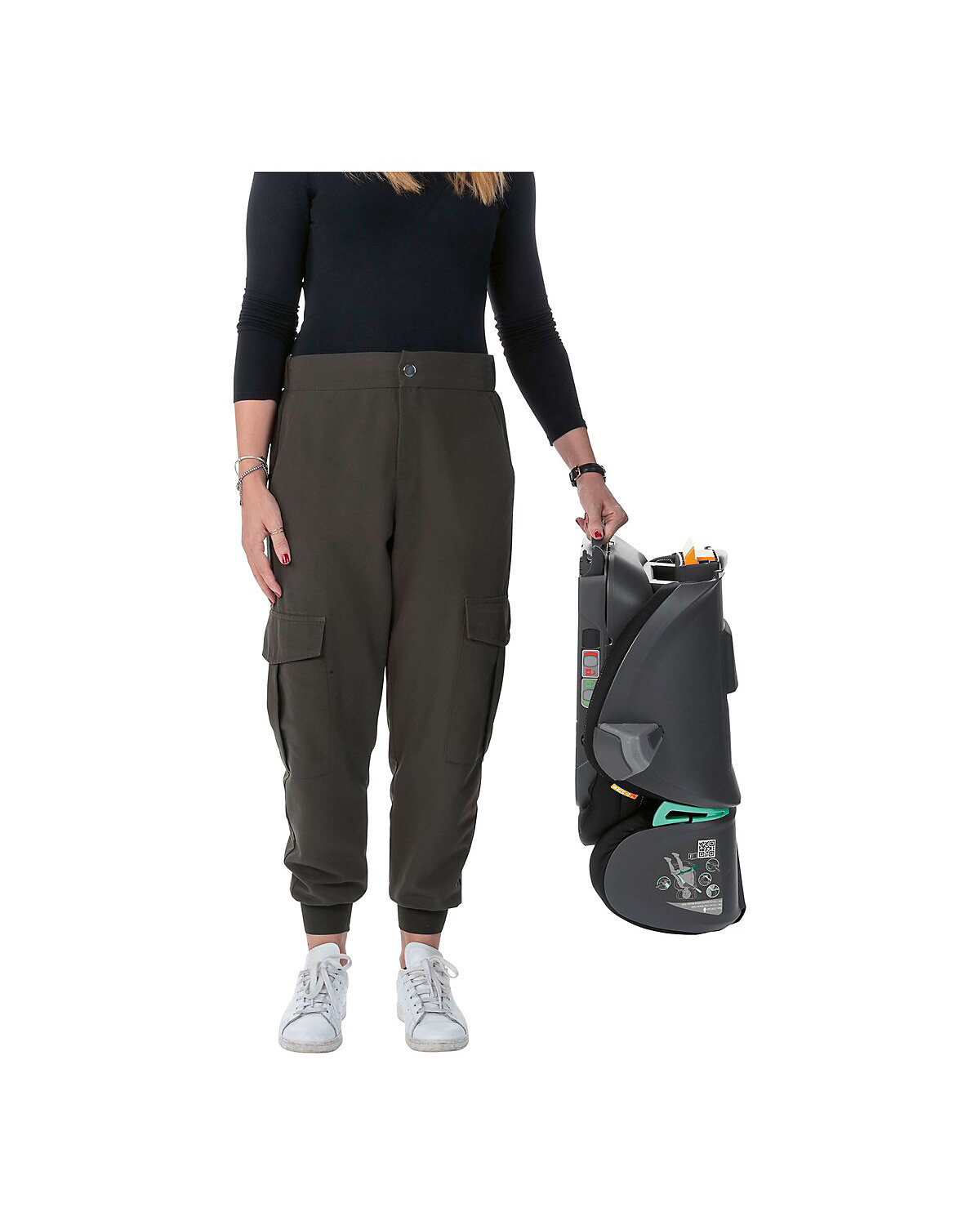 Kindersitz Fold&Go i-Size , 100-150 cm, faltbar, inkl. Seitenaufprallschutz und Bauchgurtführung