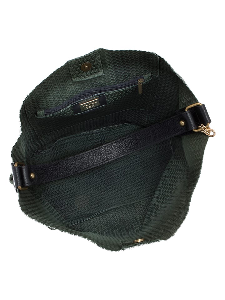 Anna Morellini Leder-Schultertasche 