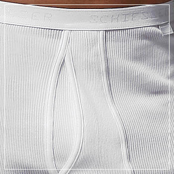 Schiesser, Lange Unterhose, Ägyptische Baumwolle, weiß