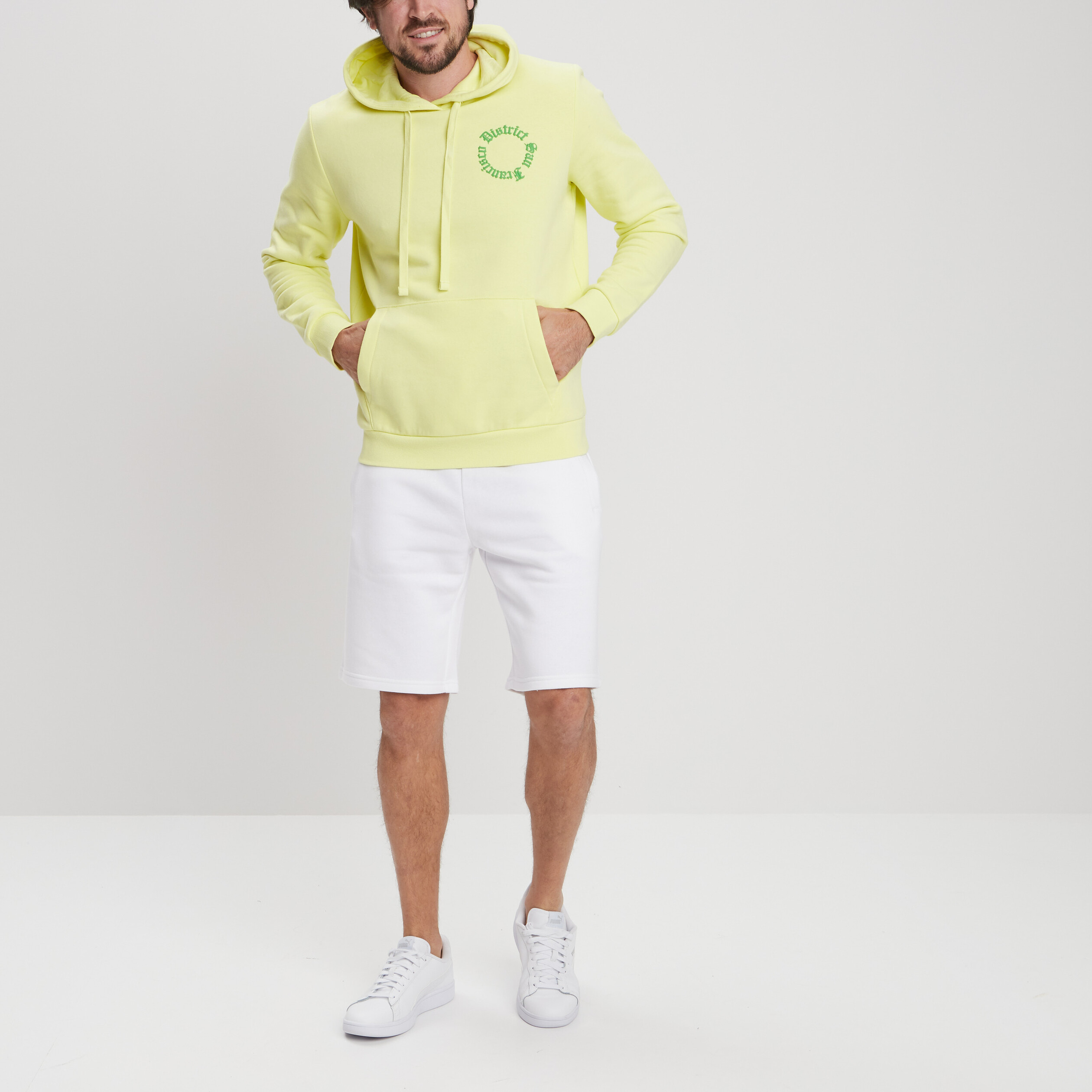 Sweat à capuche hoodie jaune clair homme | La Halle