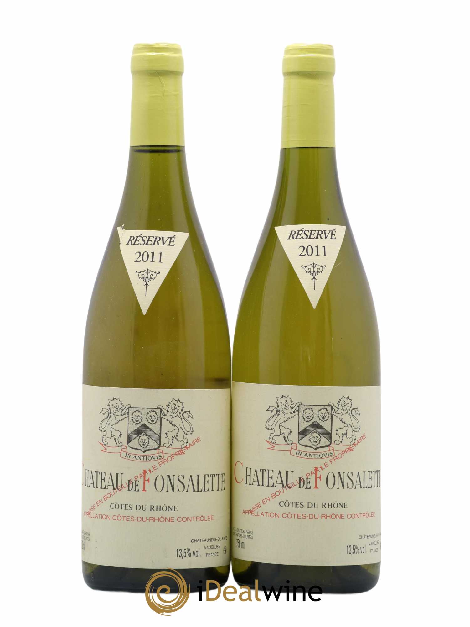 Côtes du Rhône Château de Fonsalette Emmanuel Reynaud  2011 - Lot de 2 Bouteilles