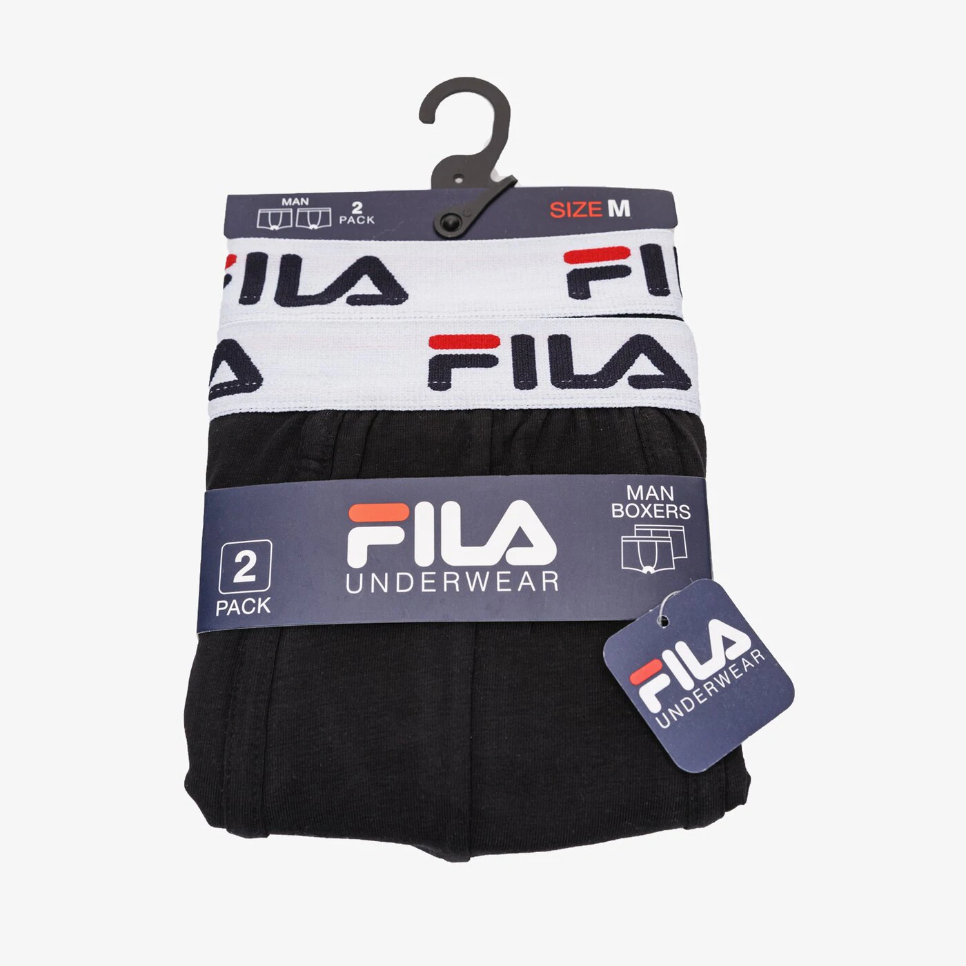 FILA BOXERSHORTS TRUNK URBAN 2PACK BLACK Schwarz
