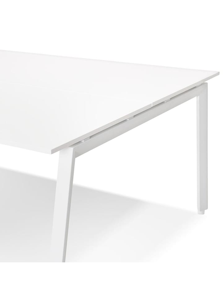 KADIMA DESIGN Schreibtisch MDF & Metall, modern minimalistisch, 140x140 cm in Weiß günstig kaufen