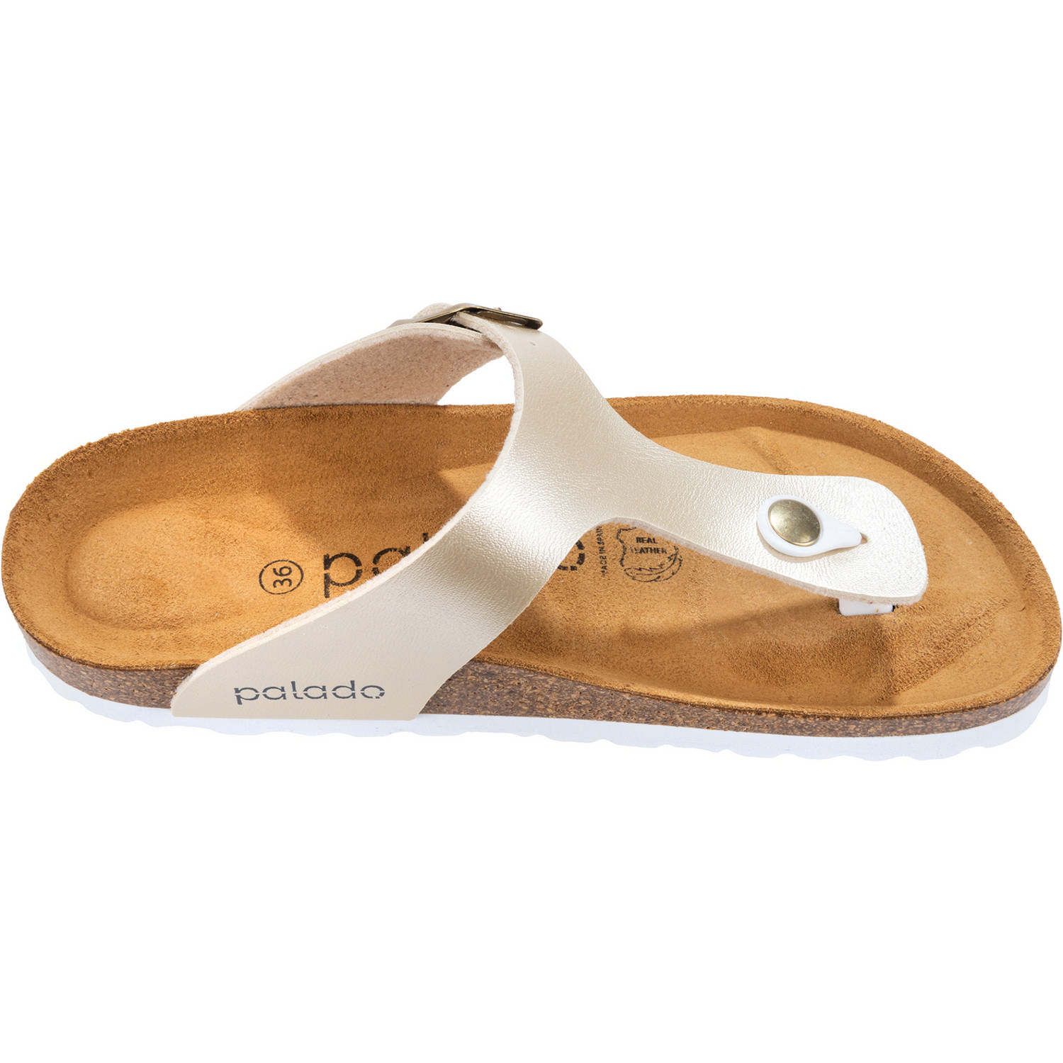 Palado Kos Metallic, Zehentrenner, Damen, Cream