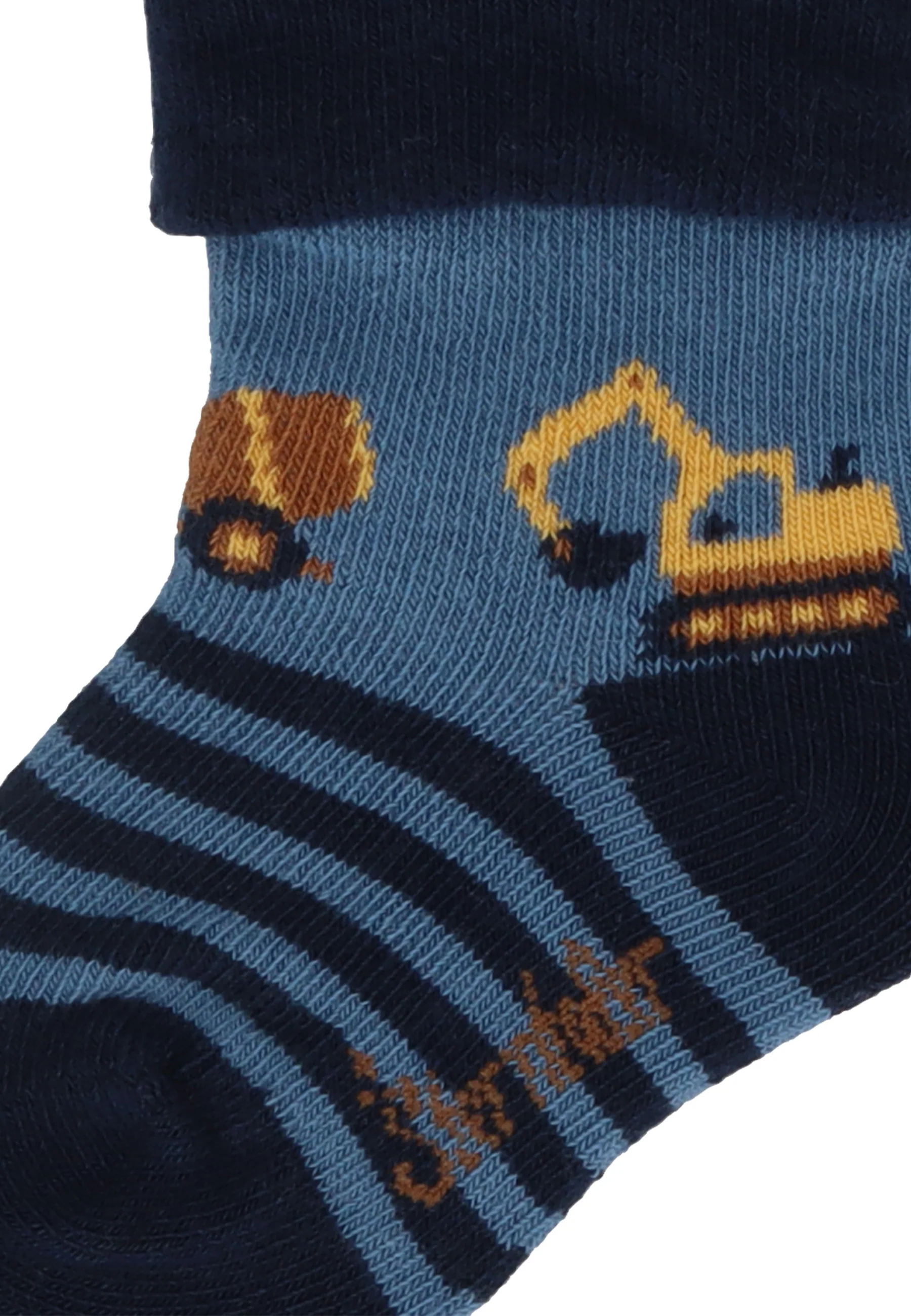 Socken im 3er Pack mit Motiv Bagger in versch. Farben