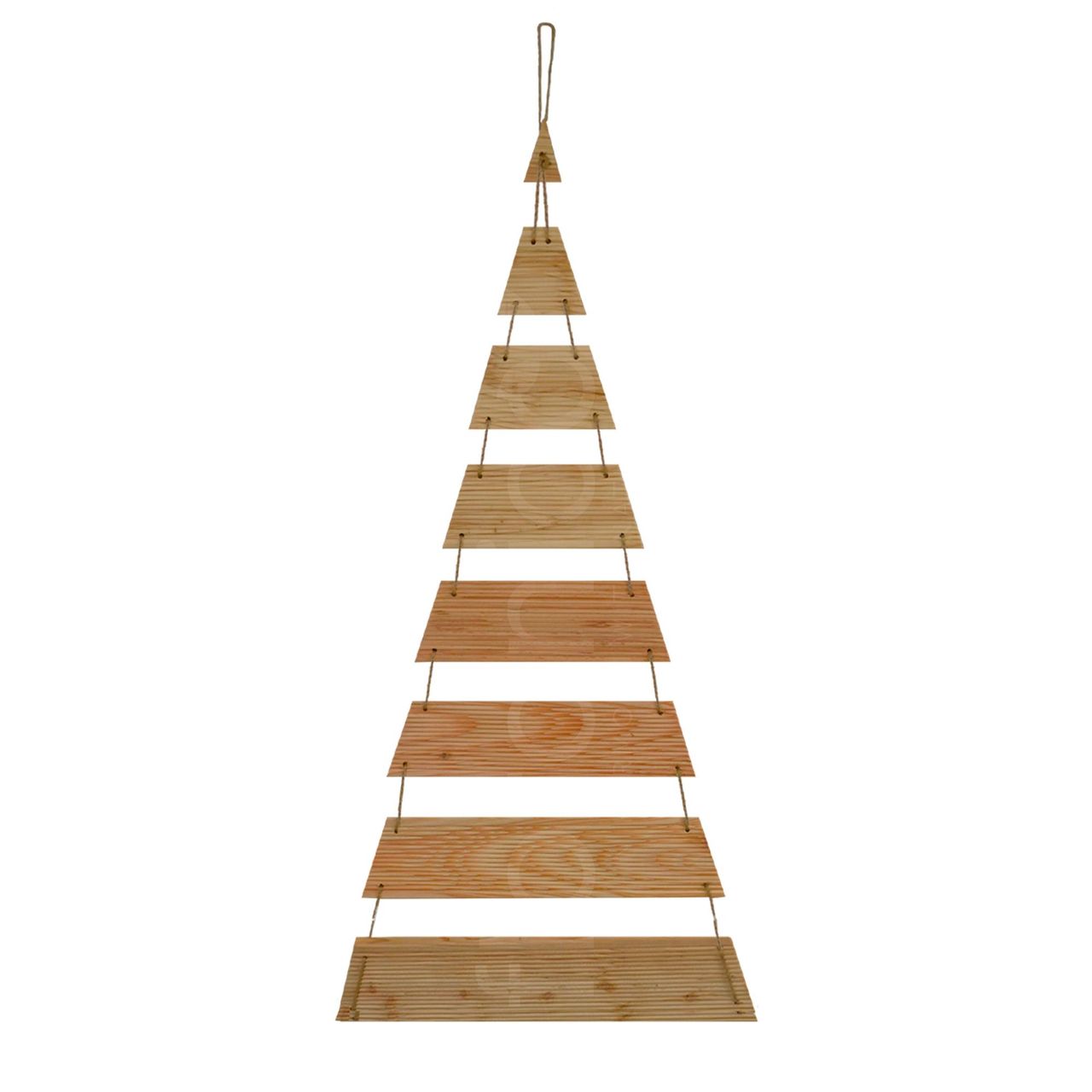 Pemicont Floranica Weihnachtsdeko Hängender Weihnachtsbaum 100 cm hoch Lärchenholz