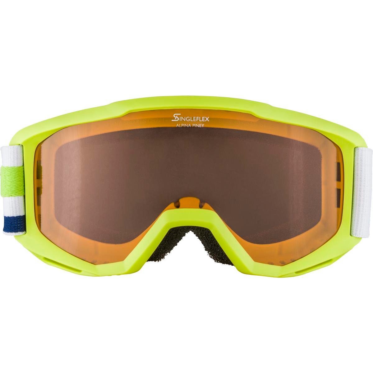 Alpina Sports Skibrille PINEY lime matt