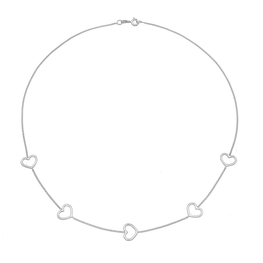 Elli Elli Collier Femmes Symbole Cœur Amour Cut-Out en argent sterling 925 Bijoux