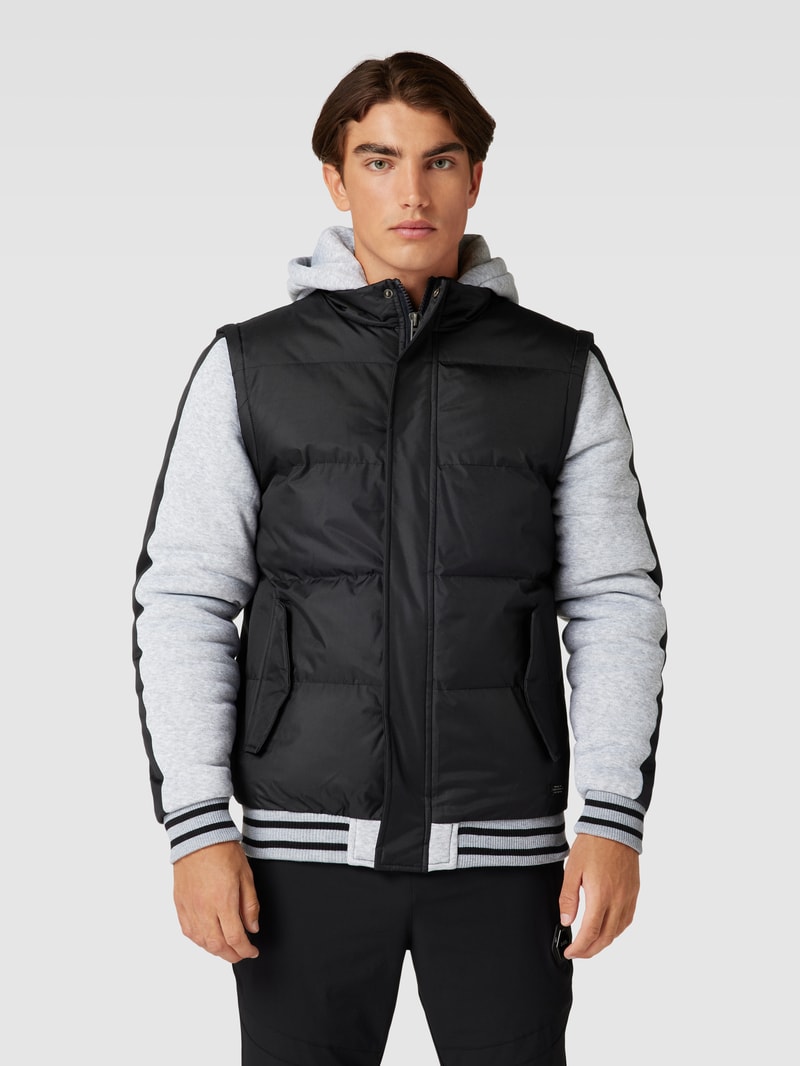 Jacke in Two-Tone-Machart in schwarz