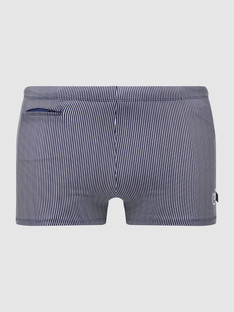 Badehose mit Streifenmuster in marineblau