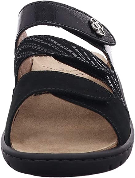 SOLIDUS Klassische Sandalen schwarz Wellness Spezial NUBUK/SHAPE/P