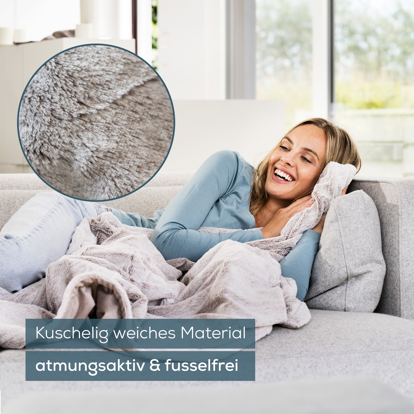 Beurer XXL Wärmezudecke HD 150 Nordic Taupe-Einkuscheln und genießen